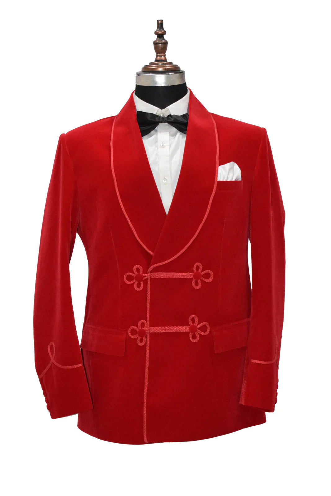 Red smoking jacket sale