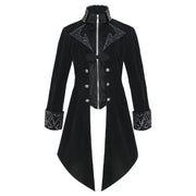 Steampunk Women Men Medieval Dress costume Velvet Stand Collar Tailcoat Gothic Vampire Cosplay Jacket Coats