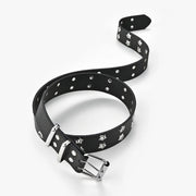 New Star Eye Rivet Belt Goth Style Double Pin Buckle