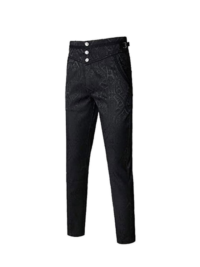 Unisex Gothic  Trousers Steampunk Dark Jacquard Victorian Trousers