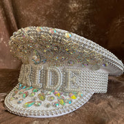 Rhinestone Military Hat Sergeant Bride Hat Hen Do Hat Festival Captain Birthday Part Hat