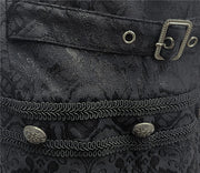 Men's Gothic Steampunk Jacquard Brocade Vest Waistcoat Sleeveless Tailcoat