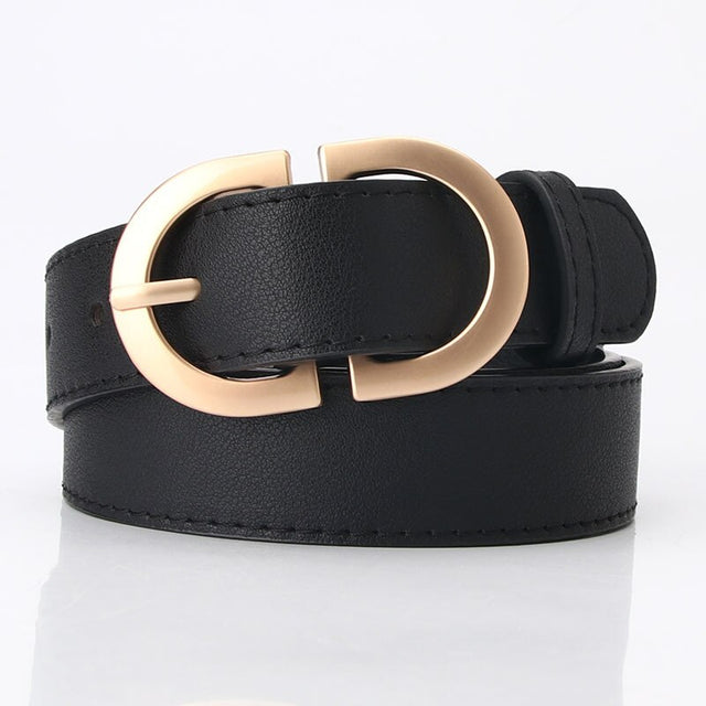 Ladies Dress Leisure Jeans Belts Skinny Thin Women Waist Belts Strap Gold