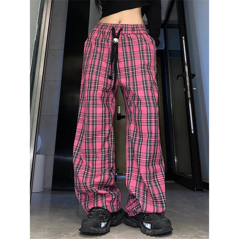 Baggy 2024 plaid trousers