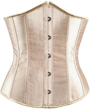 Women's Lace up Boned Brocade Waist Training Underbust Corsets