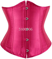 Women's Lace up Boned Brocade Waist Training Underbust Corsets