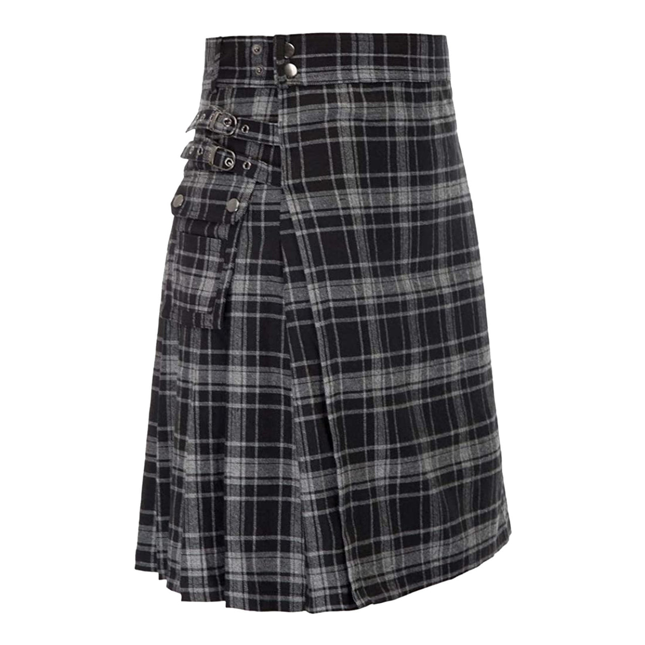 Men Fashion Pleated Scottish Tartan Kilt Pocket s