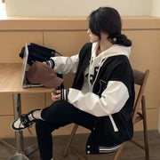 Autumn Winter Fashion Bomber Jackets for Women Streetwear Baseball Uniform