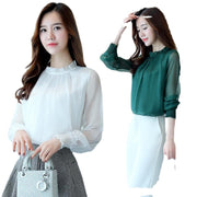 Blouses Leisure Solid Fashion Loose Long Sleeve Blouses Shirts
