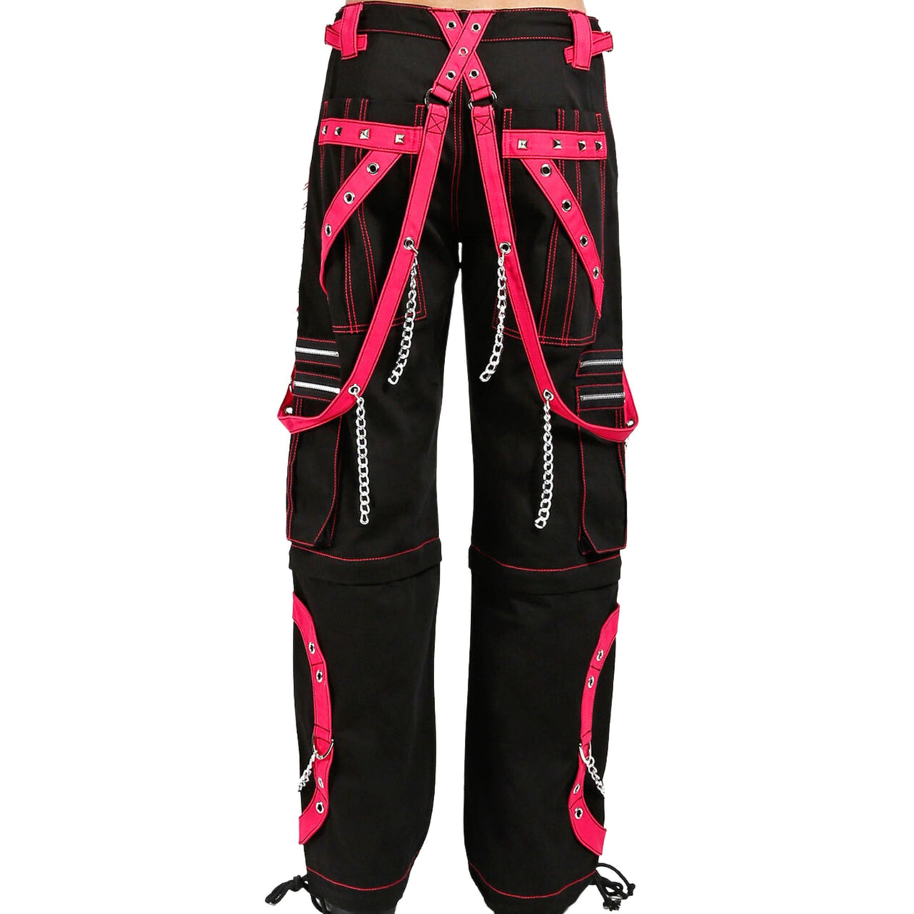 Unisex Stud Struck Tripp Pants Tripp Step Chain Pants Black/Pink