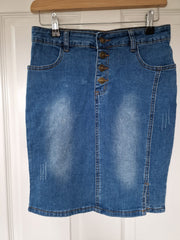 Skirt Denim Bodycon With Stretchy Midi Skirt Jeans High Waist Pencil Skirts Women