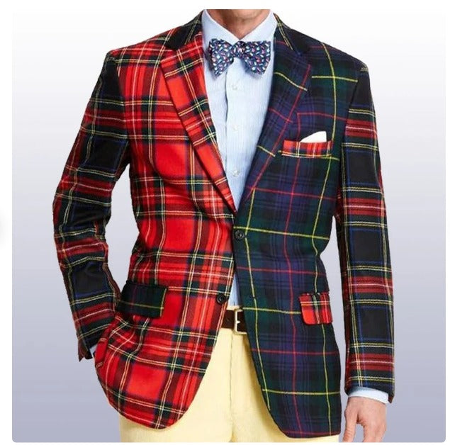Men's Modern Tartan Jacket Fashion Tartan Coat - Scottish Wedding Tartan Jacket Made To Order