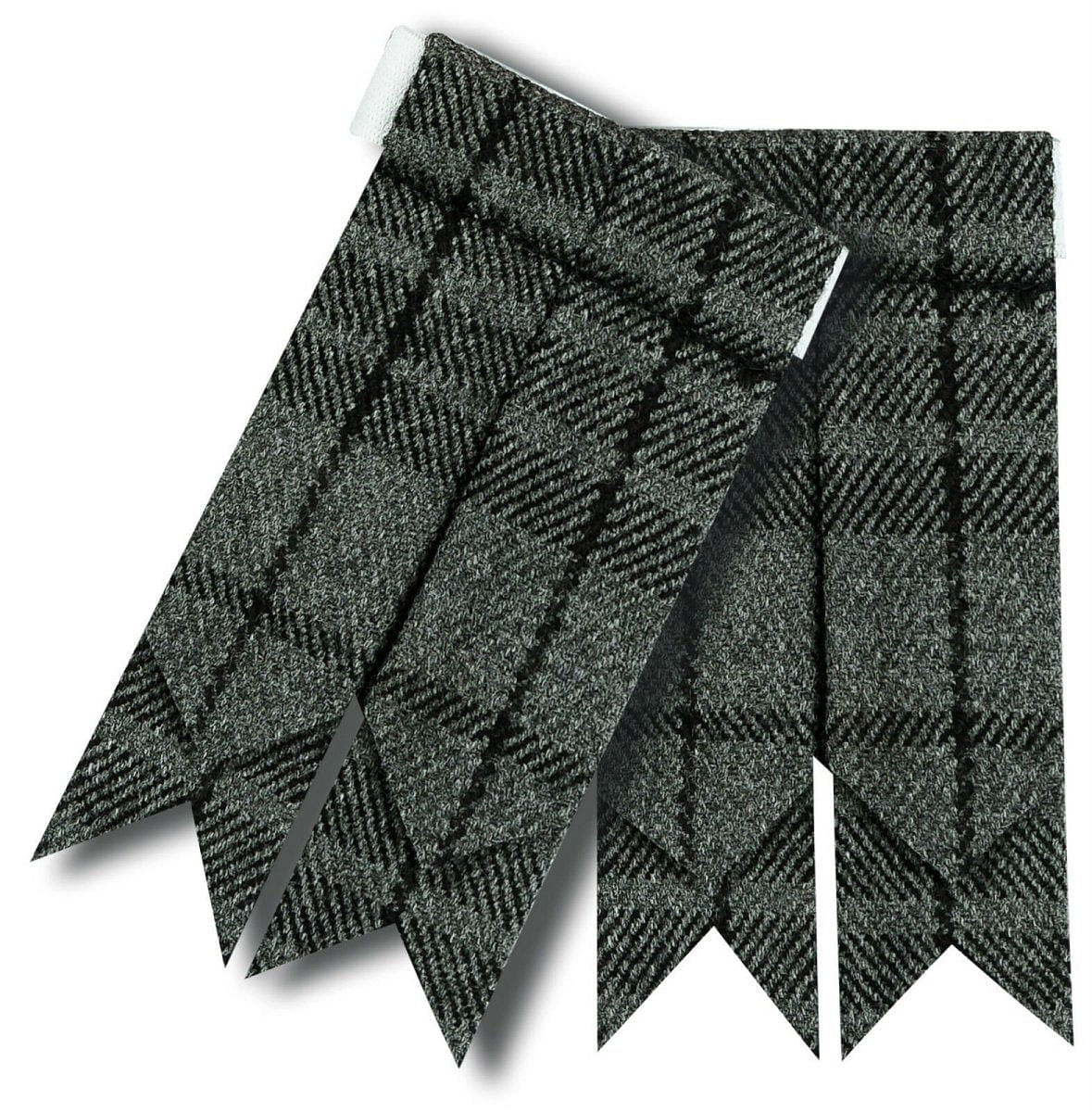 Highland Grey Tratan Scottish Kilt Hose Sock Flashes Garter Pointed Highland Wear - #Kilts Boutique#
