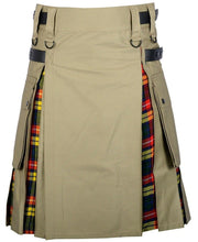 Hybrid Modern Fashion Extendable Khaki Cotton - Buchanan Tartan Kilt - #Kilts Boutique#