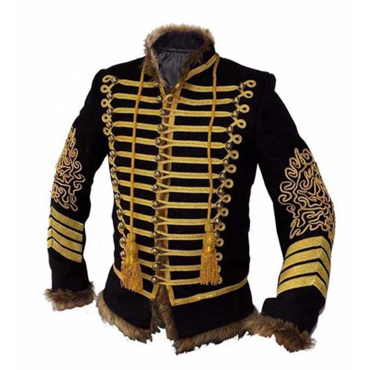 Hussar Napoleonic Jacket Piping Tunic Pelisse Jimi Hendrix Jacket Military