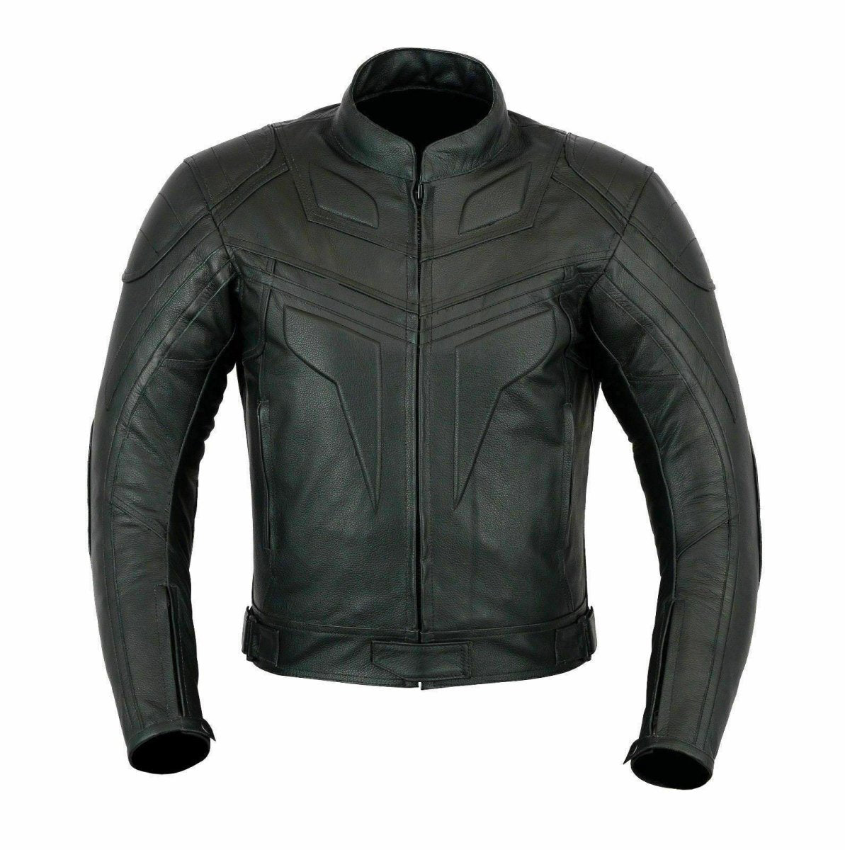 mens leather motorcycle jacket with armor