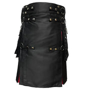 Boys adults rainbow hybrid kilt nylon straps black cotton scottish utility kilt