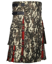 Military Digital Camo Utility Hybrid Kilt Royal Stewart Tartan - #Kilts Boutique#