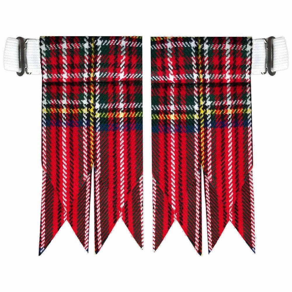 Royal Stewart Scottish Kilt Hose Sock Flashes Garter Pointed Highland Wear - #Kilts Boutique#