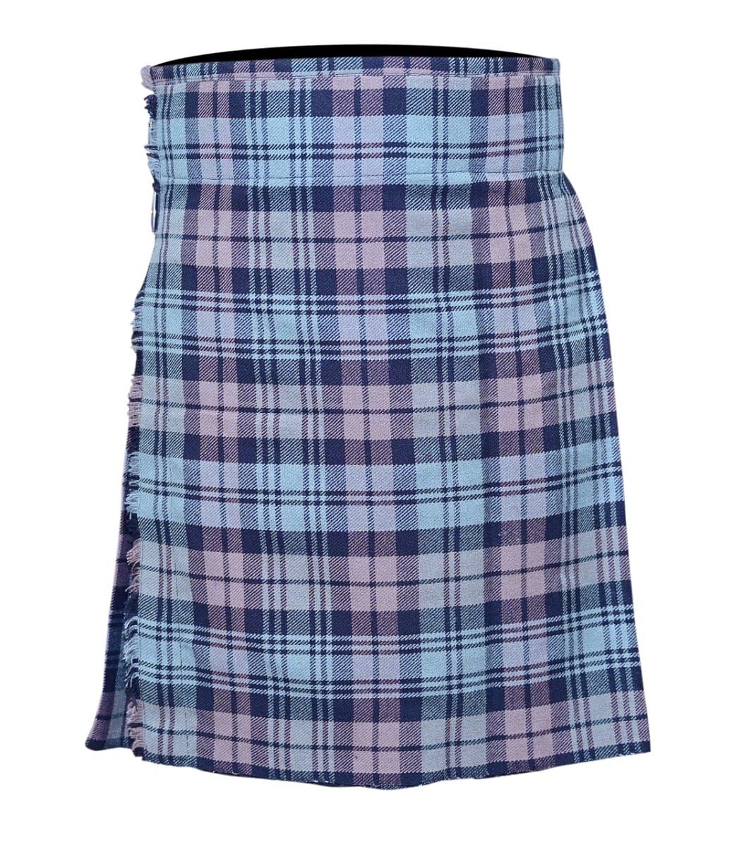 Scottish Men Black Watch Weathered Tartan  5 Yard Casual Kilt 24" Drop