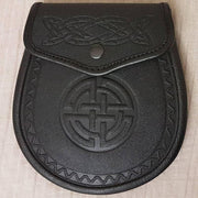 Scottish Men Celtic Double Embossed leather Kilt Sporran - #Kilts Boutique#
