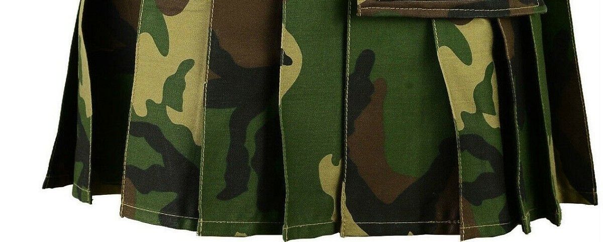 Scottish Mens Army Kilt Tactical Men Woodland Camouflage Tactical Army Utility - #Kilts Boutique#