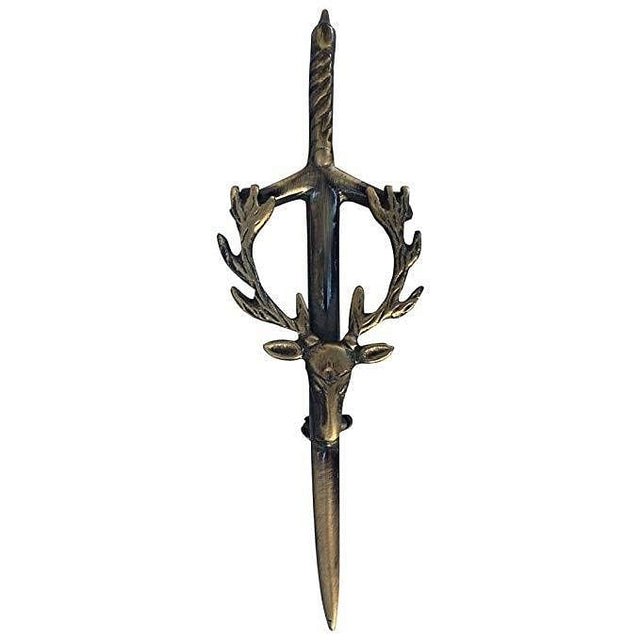 Stag Head Sword Highland Scottish Kilt Pin Antique Finish Kilt Pin - #Kilts Boutique#