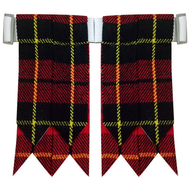 Wallace Scottish Kilt Hose Sock Flashes Garter Pointed Highland Wear - #Kilts Boutique#