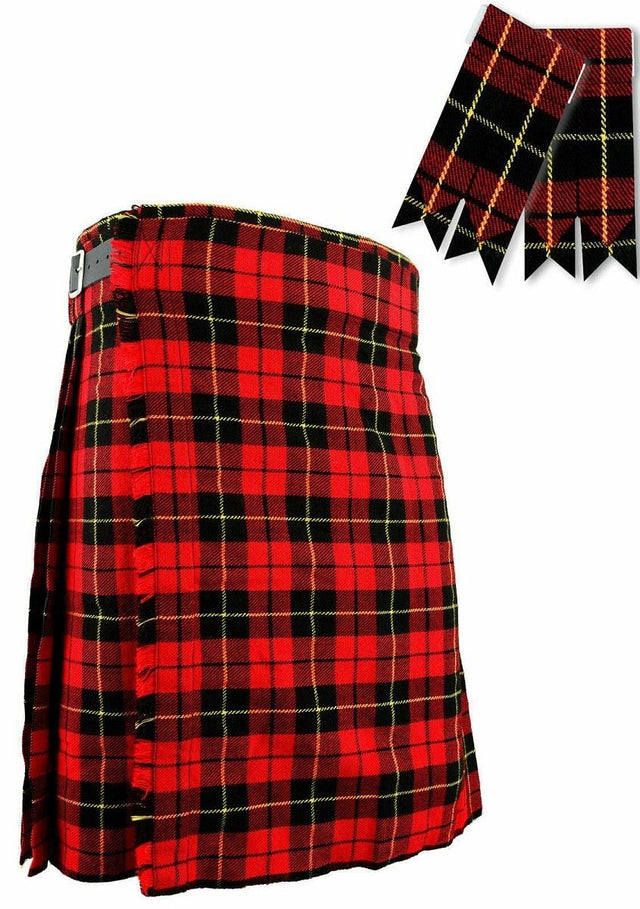 Wallace Scottish Men's Traditional Casual Highland Tartan Kilt with Flashes - #Kilts Boutique#
