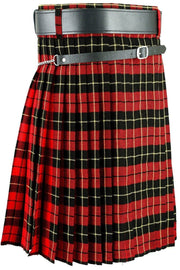 Wallace Tartan Traditional Scottish Men's Kilt Outfit , Buckle, Belt, Antique Thistle Sporran Set - #Kilts Boutique#