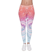 Women Fashion Legging Aztec Round Ombre Printing leggins Slim High Waist Leggings Woman Pants - #Kilts Boutique#