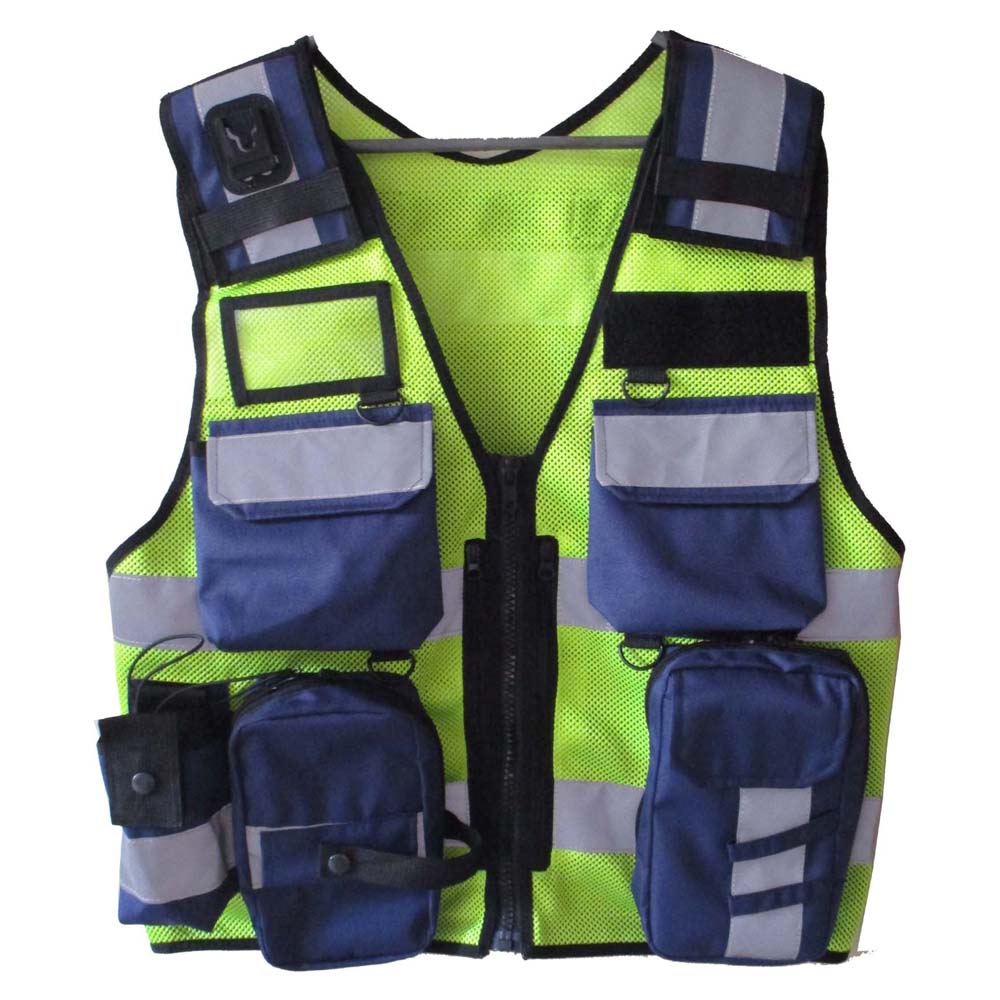Hi Viz Tactical Vest Multi  Pockets and Elasticated Loops