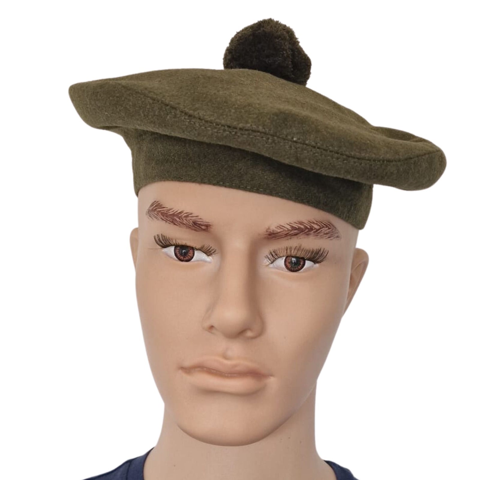 Green Scottish Tam O Shanter Hat Military Bonnet Beret Balmoral Army Cap Scott's Hat
