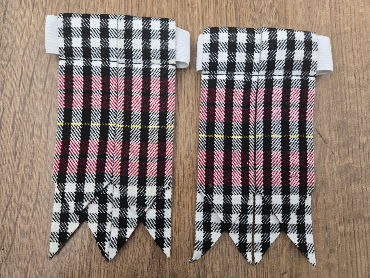 Morton Tartan Scottish Kilt Hose Sock Flashes Garter Pointed Highland Wear