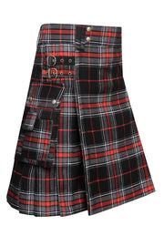 Handmade Spirit of the Highlander Tartan Utility Kilt – Scottish Highland Fashion with Antique Buckle | Traditional Men's Tartan Kilt