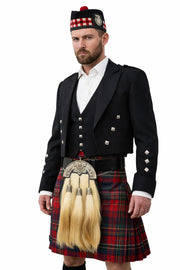 Handmade Scottish Goat Hair Sporran with Thistle Cantle