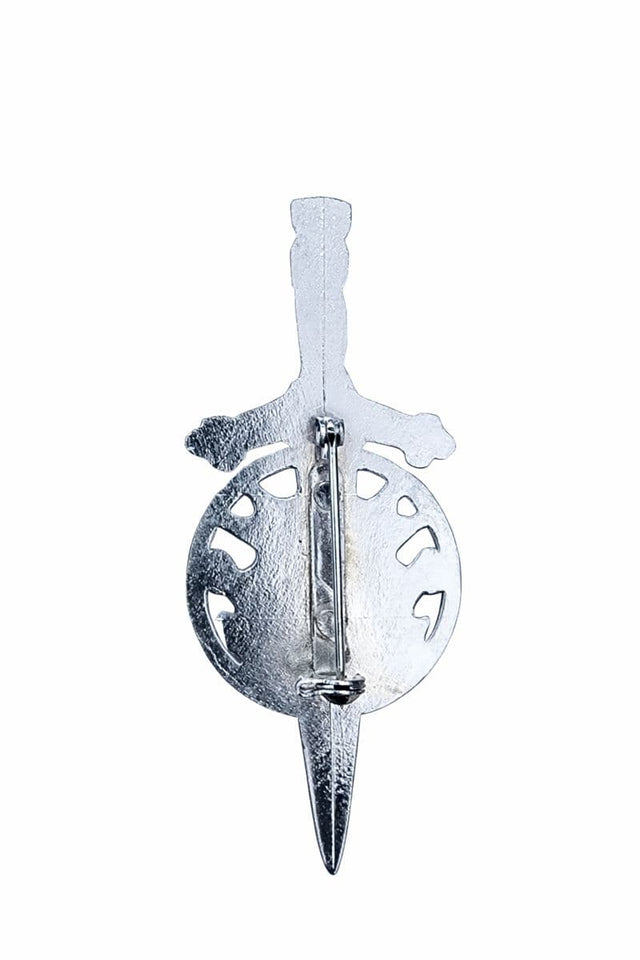 Scottish Thistle Kilt Pin – Dirk Style Chrome Finish
