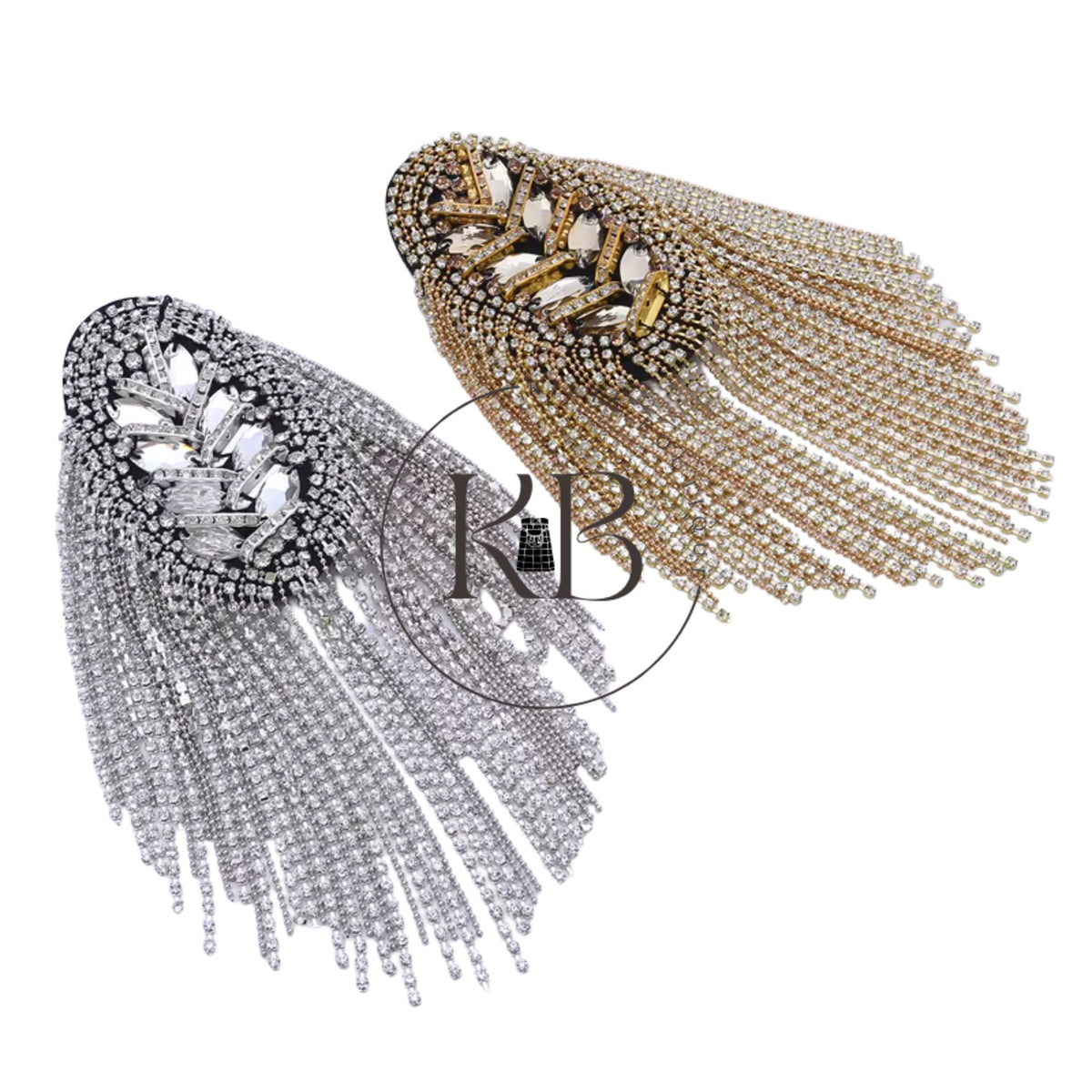 Tassel Epaulet Rhinestone Shoulder Board Costume Shoulder Badge Decor Shoulder Mark Fringe Epaulet Badge 2024 New Fashion