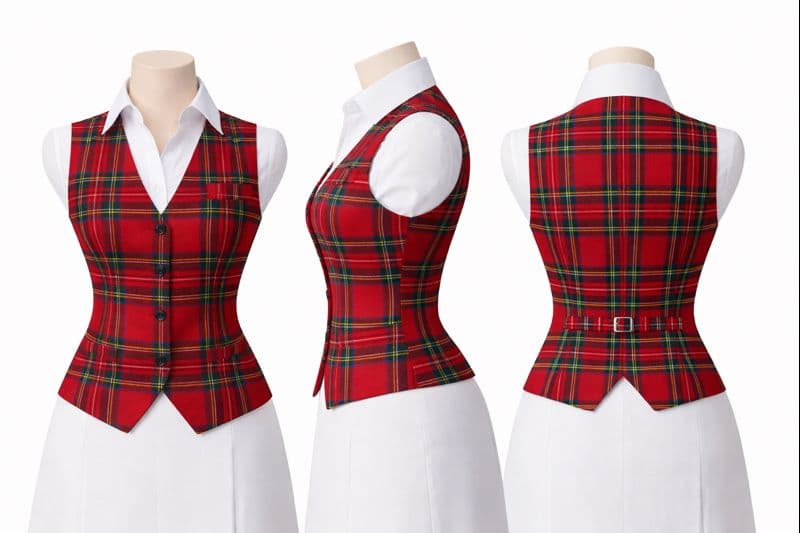 Women’s Royal Stewart Tartan Vest Acrylic Wool Blend, Tailored Fit Made to Order (Copy)