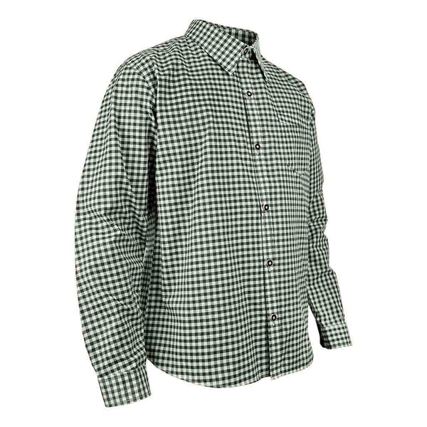 Men’s Bavarian Gingham Shirt Green Check Shirt for Oktoberfest & Casual Wear