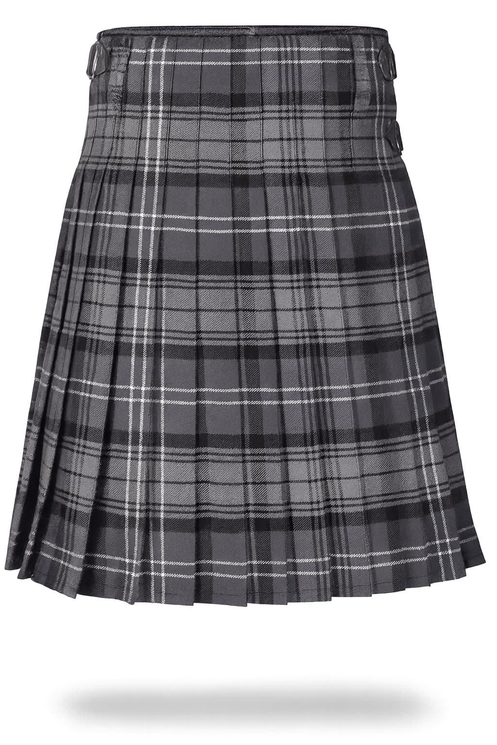Hamilton Grey Tartan Kilt – Men’s Traditional 8-Yard, 16oz Acrylic Wool