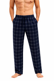 Men’s Plaid Pajama Pants Cotton Sleepwear Elastic Waist Lounge Bottoms