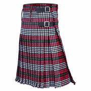 Morton Tartan Traditional 8 Yard Kilt Set with Sporran, Leather Belt, Buckle and Kilt Pin