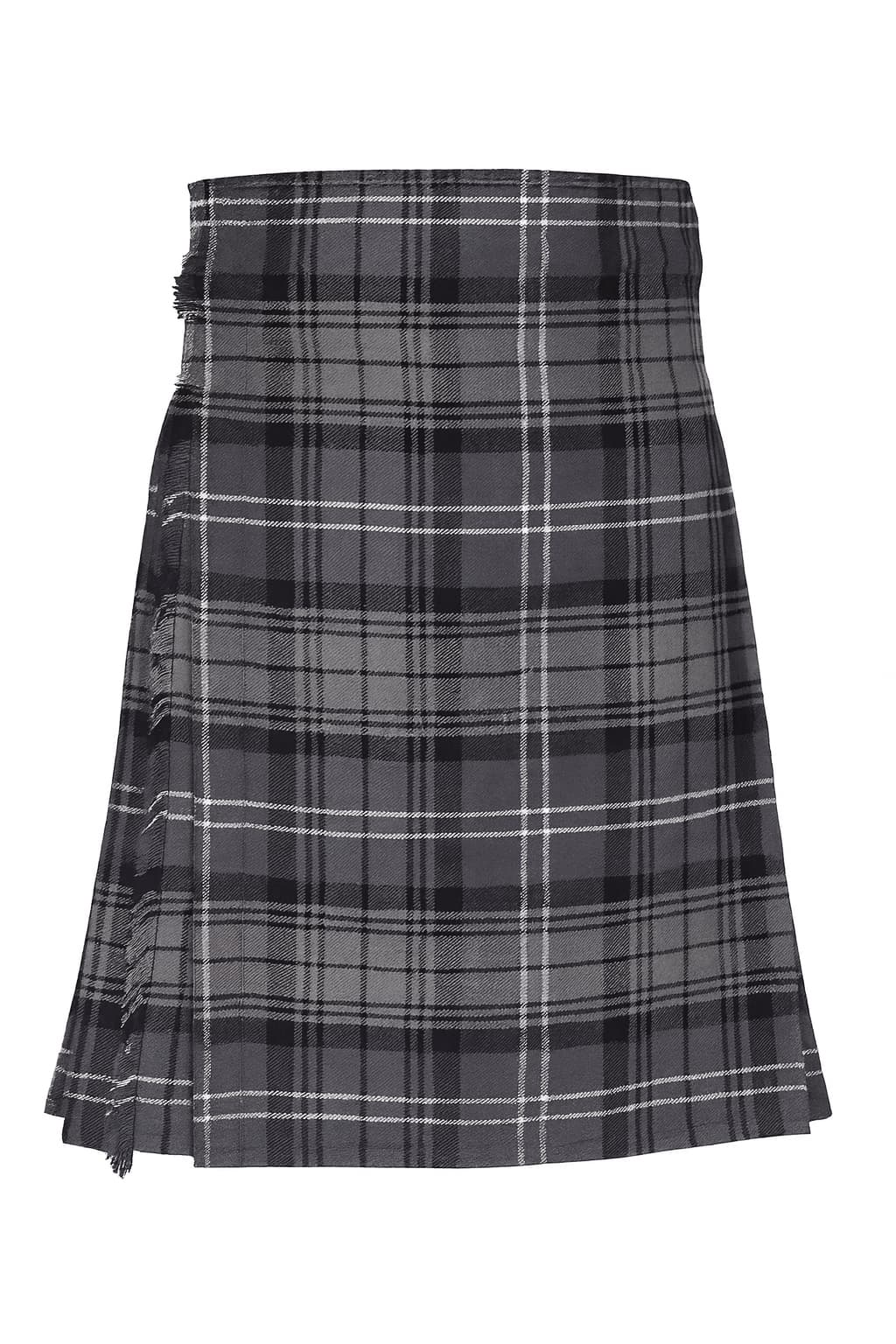 Hamilton Grey Tartan Kilt – Men’s Traditional 8-Yard, 16oz Acrylic Wool
