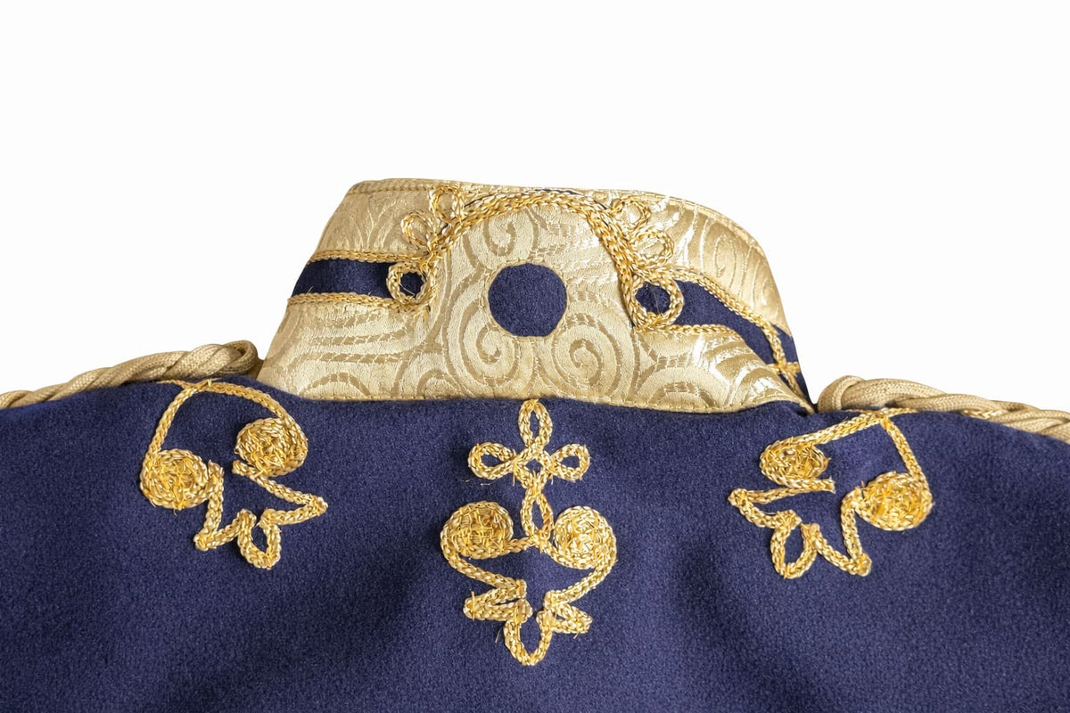 1900s Captain Hussar Military Jacket Men Victorian Civil War Officer Uniform Napoleonic Parade Coat Gothic Costume