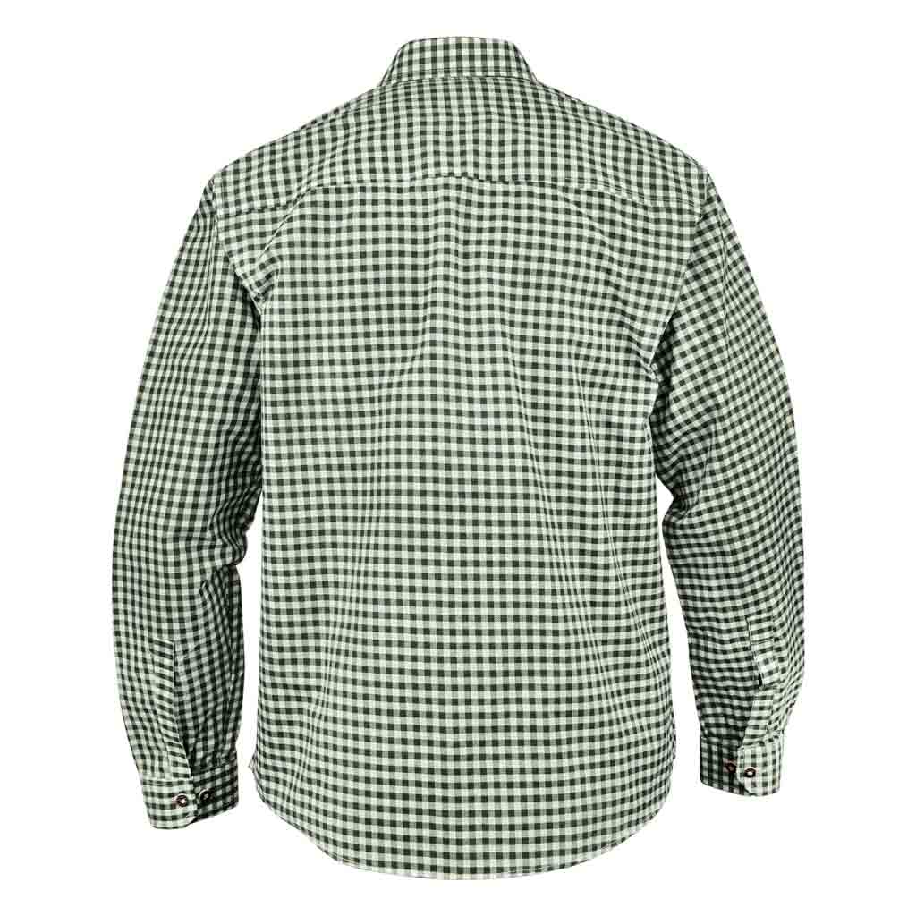Men’s Bavarian Gingham Shirt Green Check Shirt for Oktoberfest & Casual Wear