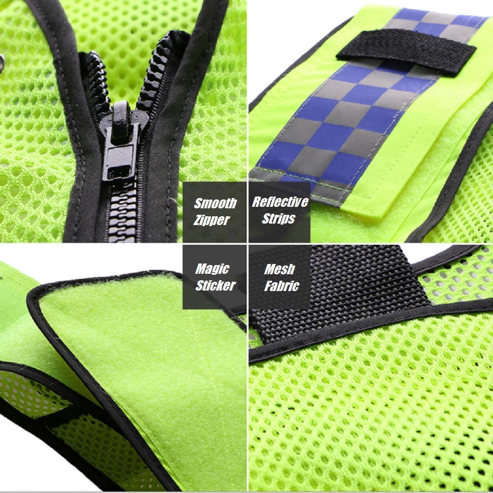 Hi Vis Viz High Visibility Mesh Reflective Safety Vest