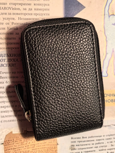 Korean Style Unisex Card Holder – Zipper Short Wallet | Portable Bank & Business Card Organizer