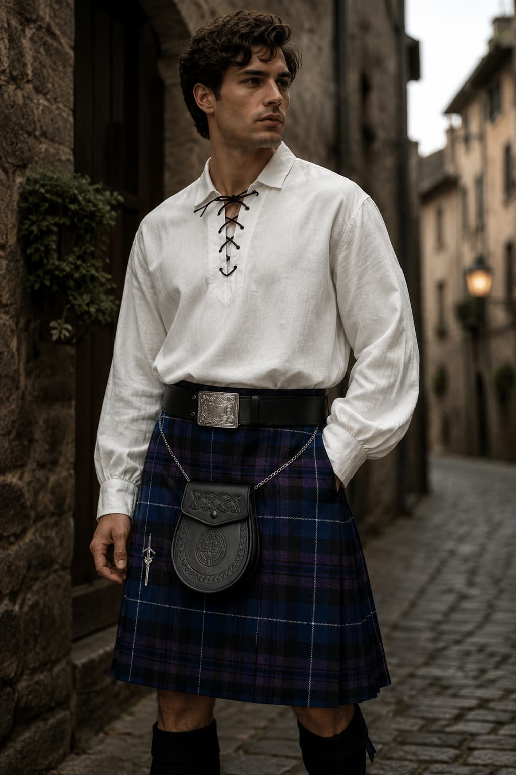 Black Watch Tartan Utility Kilt – Traditional Style with Modern Comfort