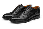Ghillie Brogues Scottish Kilt Shoes for Men Black Leather Formal Dress Shoes UK Size 6-12
